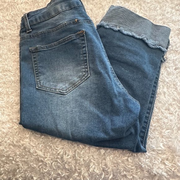 Sandpiper Cropped Striped Cuff Jeans Womens Size 10P - Picture 2 of 5